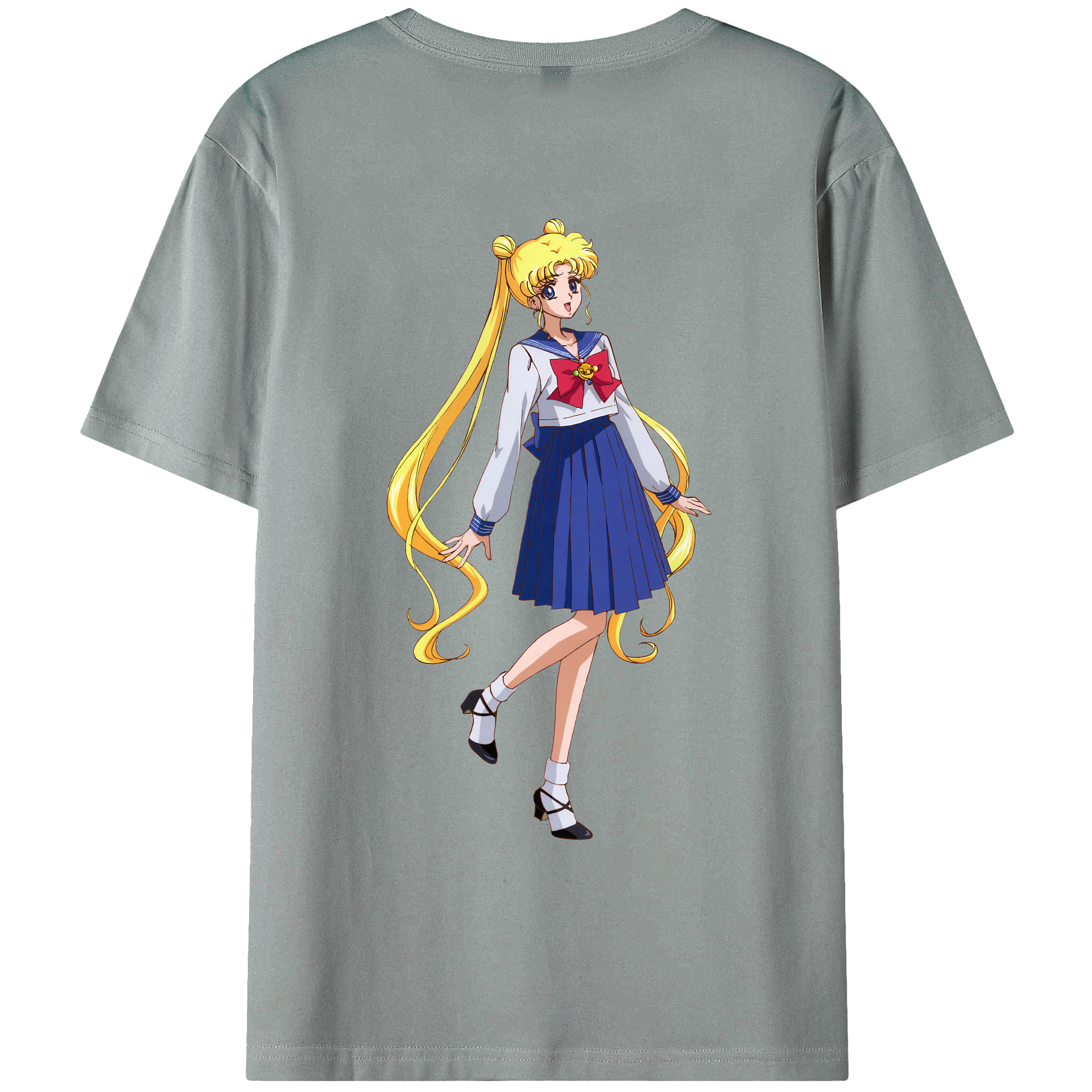 （画像用） 美少女戦士セーラームーン 愛野 美奈子 あいの みなこ Sailor Moon Aino Minako 綿100％ メンズ半袖Tシャツ（バックプリント） 通気性